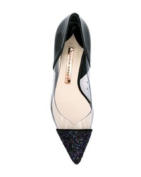 Черные кожаные туфли с украшением от Sophia Webster