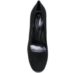 Черные кожаные туфли с украшением от Casadei
