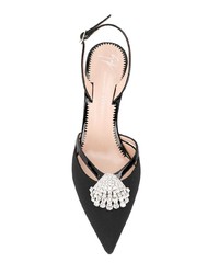 Черные кожаные туфли с украшением от Giuseppe Zanotti