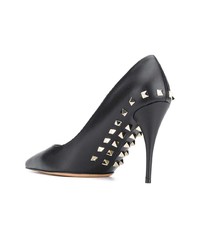 Черные кожаные туфли с украшением от Valentino