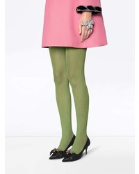 Черные кожаные туфли с украшением от Gucci