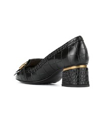 Черные кожаные туфли с украшением от Tod's