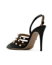 Черные кожаные туфли с украшением от Valentino