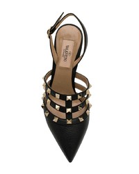 Черные кожаные туфли с украшением от Valentino