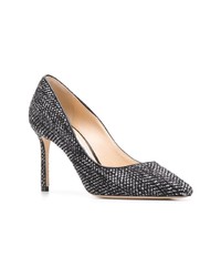 Черные кожаные туфли с украшением от Jimmy Choo