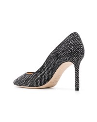 Черные кожаные туфли с украшением от Jimmy Choo