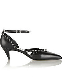 Черные кожаные туфли с украшением от Saint Laurent