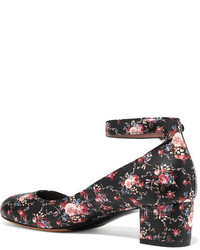 Черные кожаные туфли с цветочным принтом от Tabitha Simmons