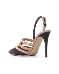 Черные кожаные туфли с шипами от Valentino