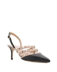 Черные кожаные туфли с шипами от Valentino