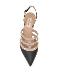 Черные кожаные туфли с шипами от Valentino