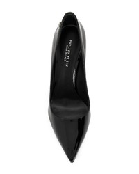 Черные кожаные туфли с шипами от Philipp Plein