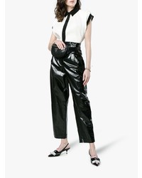 Черные кожаные туфли с шипами от Prada