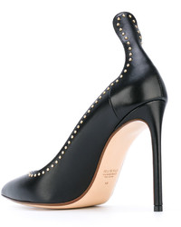 Черные кожаные туфли с шипами от Francesco Russo