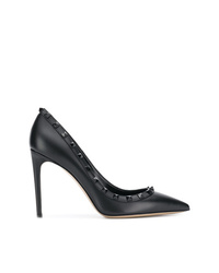 Черные кожаные туфли с шипами от Valentino