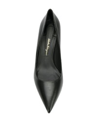 Черные кожаные туфли от Salvatore Ferragamo