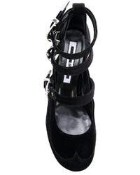 Черные кожаные туфли от MCQ