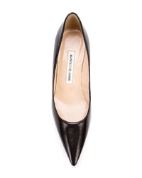 Черные кожаные туфли от Manolo Blahnik