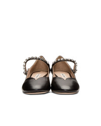 Черные кожаные туфли от Miu Miu