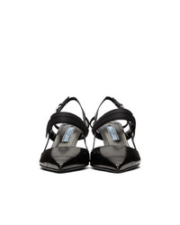 Черные кожаные туфли от Prada
