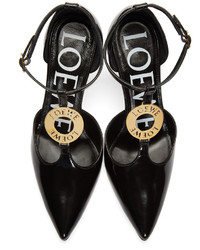 Черные кожаные туфли от Loewe