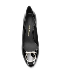 Черные кожаные туфли от Salvatore Ferragamo