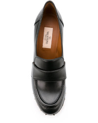 Черные кожаные туфли от Valentino
