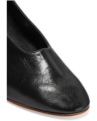 Черные кожаные туфли от Martiniano