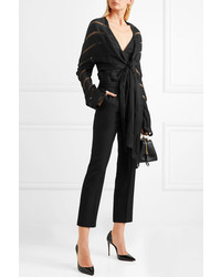 Черные кожаные туфли от Christian Louboutin