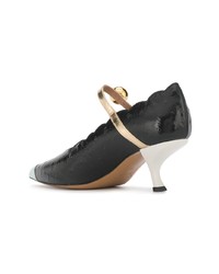 Черные кожаные туфли от Marni