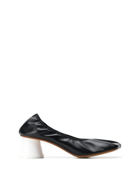 Черные кожаные туфли от MM6 MAISON MARGIELA
