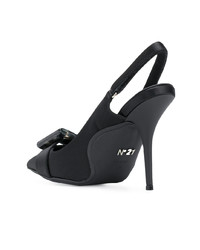 Черные кожаные туфли от N°21