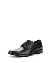 Мужские черные кожаные туфли от Paolo Vandini