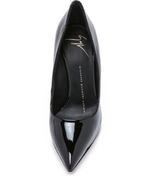 Черные кожаные туфли от Giuseppe Zanotti