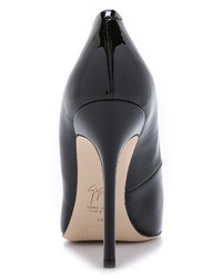 Черные кожаные туфли от Giuseppe Zanotti