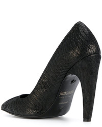 Черные кожаные туфли от Just Cavalli