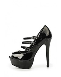 Черные кожаные туфли от Queen Vivi