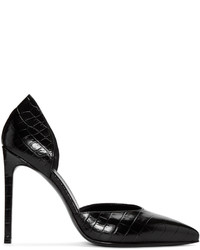 Черные кожаные туфли от Saint Laurent