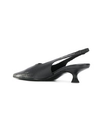 Черные кожаные туфли от MM6 MAISON MARGIELA