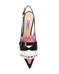 Черные кожаные туфли от Prada