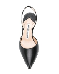 Черные кожаные туфли от Manolo Blahnik