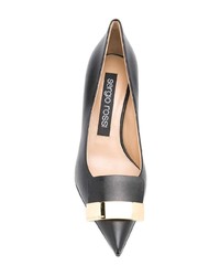 Черные кожаные туфли от Sergio Rossi