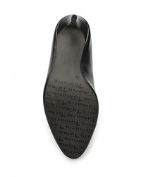 Черные кожаные туфли от Tamaris