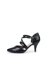 Черные кожаные туфли от Tamaris