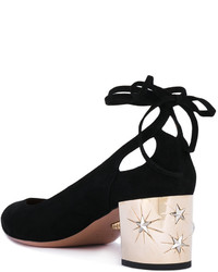 Черные кожаные туфли от Aquazzura