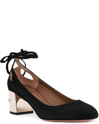 Черные кожаные туфли от Aquazzura