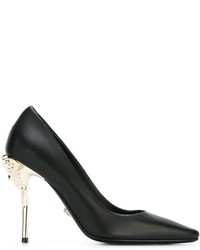 Черные кожаные туфли от Versace