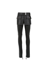 Черные кожаные узкие брюки от Andrea Bogosian