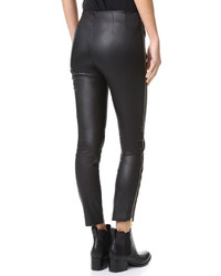 Черные кожаные узкие брюки от Rag & Bone