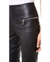 Черные кожаные узкие брюки от Les Chiffoniers